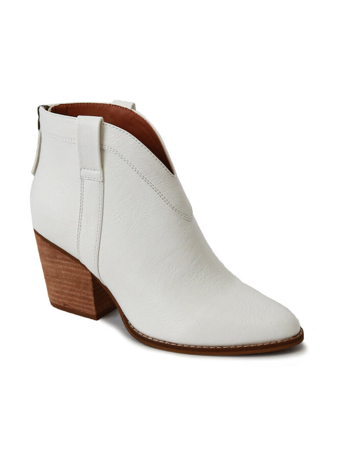 ABBY V CUT BOOTIES w/ BLOCK HEEL