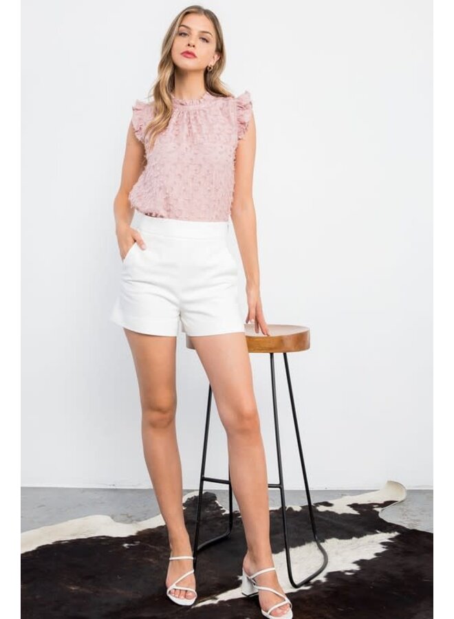 DELILAH RUFFLE SHEER TOP