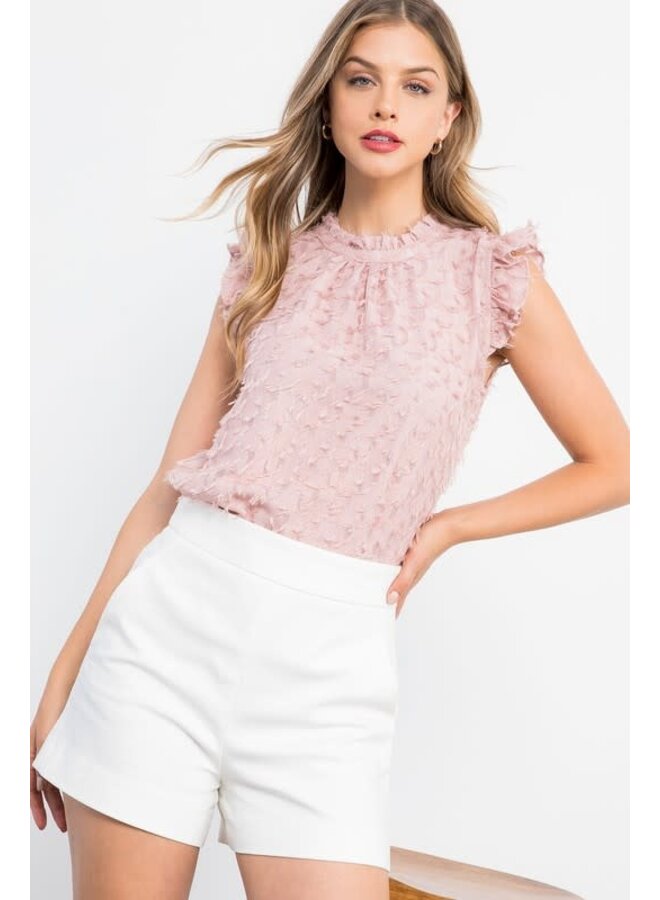 DELILAH RUFFLE SHEER TOP
