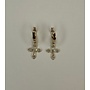 ELLIE 24KGF DANGLE CROSS EARRINGS