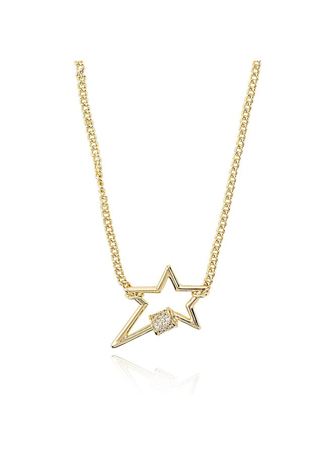 SAMARA CHAIN WITH STAR CHARM 18KGP