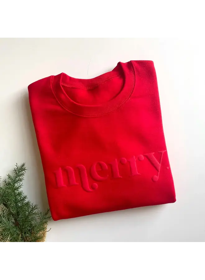 MERRY EMBOSSED PULLOVER