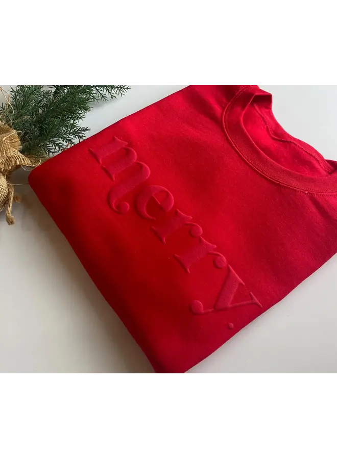 MERRY EMBOSSED PULLOVER