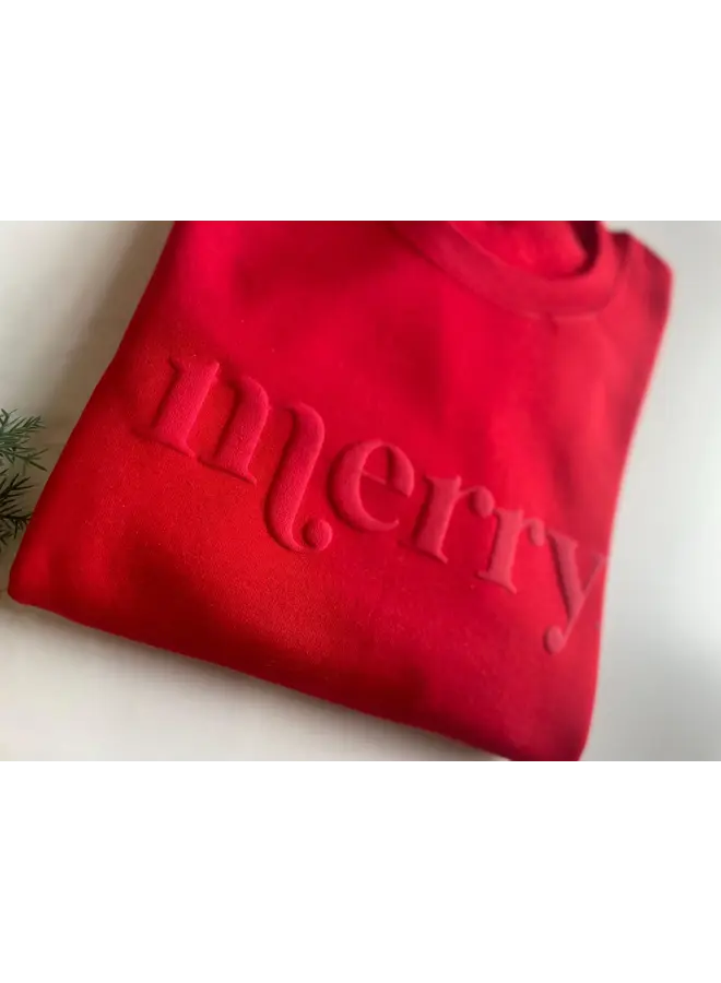 MERRY EMBOSSED PULLOVER