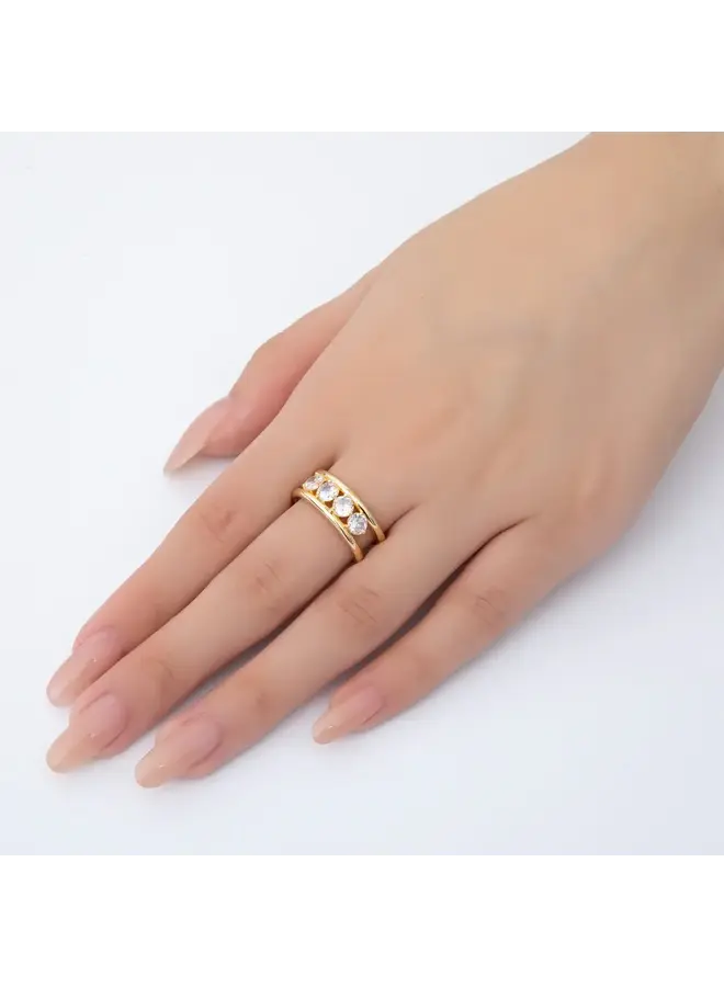 ROSE 24KGF ADJUSTABLE RING