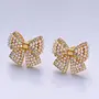 ARIELLE 24KGF PEARL BOW EARRINGS