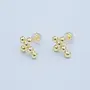 ESPERANZA 24KGF BUBBLE CROSS EARRINGS