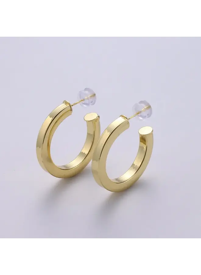 ADDISON 24KGF HOOP EARRINGS-30MM