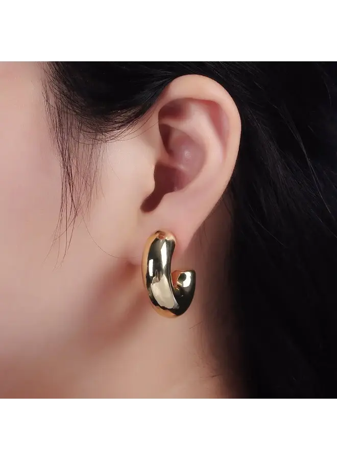 ANNA CHUBBY 30MM HOOP EARRINGS