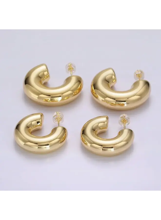ANNA CHUBBY 30MM HOOP EARRINGS