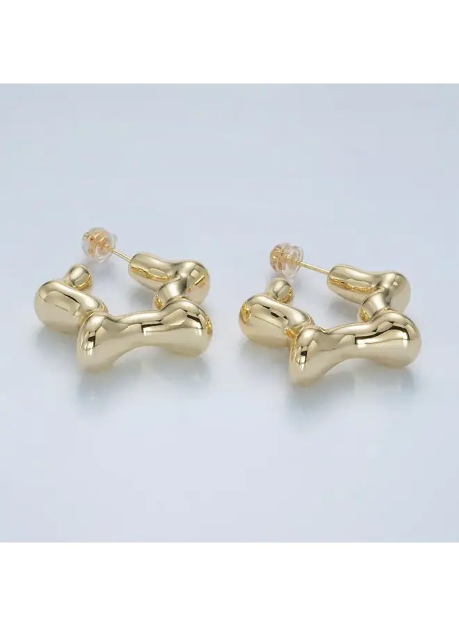 ESTRELLA 24KGF HOOP EARRINGS