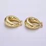 ALLIE 24KGF LATCH HOOP EARRINGS-25MM