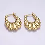 ALICE 24KGF PUFFED CROISSANT HOOP EARRINGS