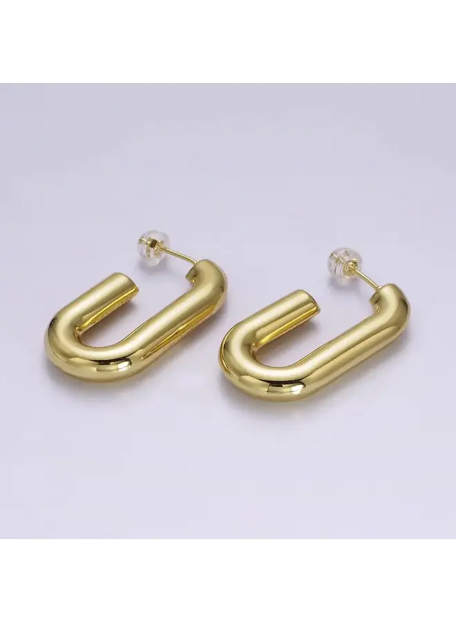 ELLIS J-SHAPED 35MM HOOP EARRINGS