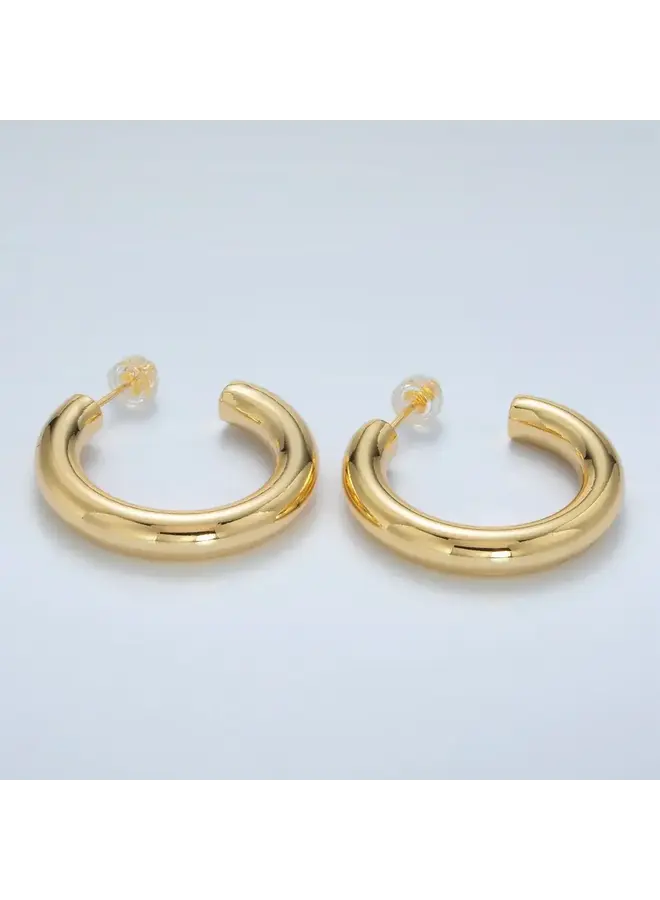 ANALYSIA CHUBBY 30MM HOOP EARRINGS