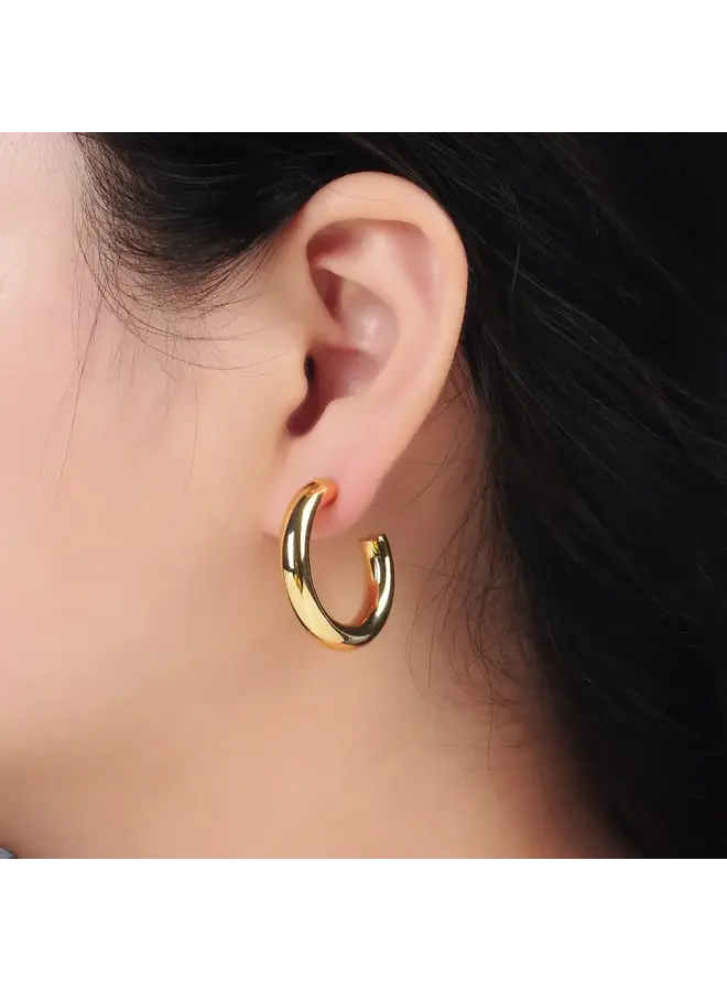 ANALYSIA CHUBBY 30MM HOOP EARRINGS