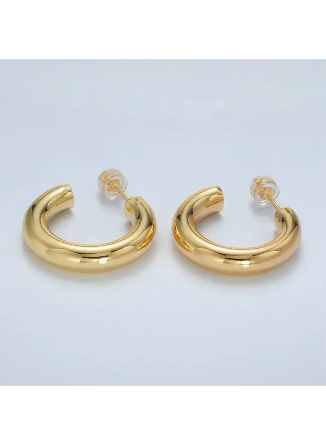 ANDE CHUBBY 25MM HOOP EARRINGS