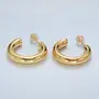 ANDE 24KGF CHUBBY HOOP EARRINGS-25MM
