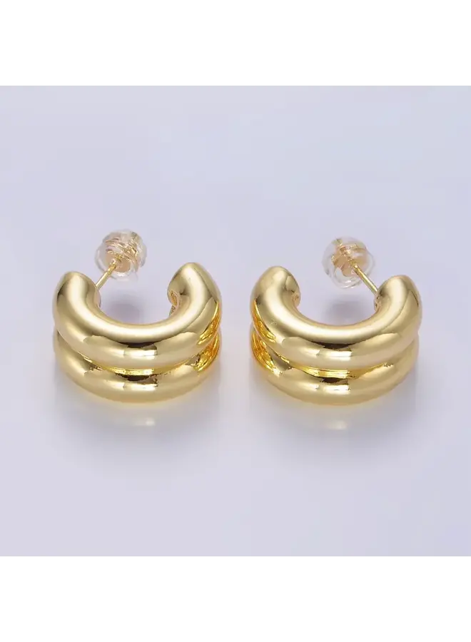 AVERY DOUBLE BAND HOOP EARRINGS