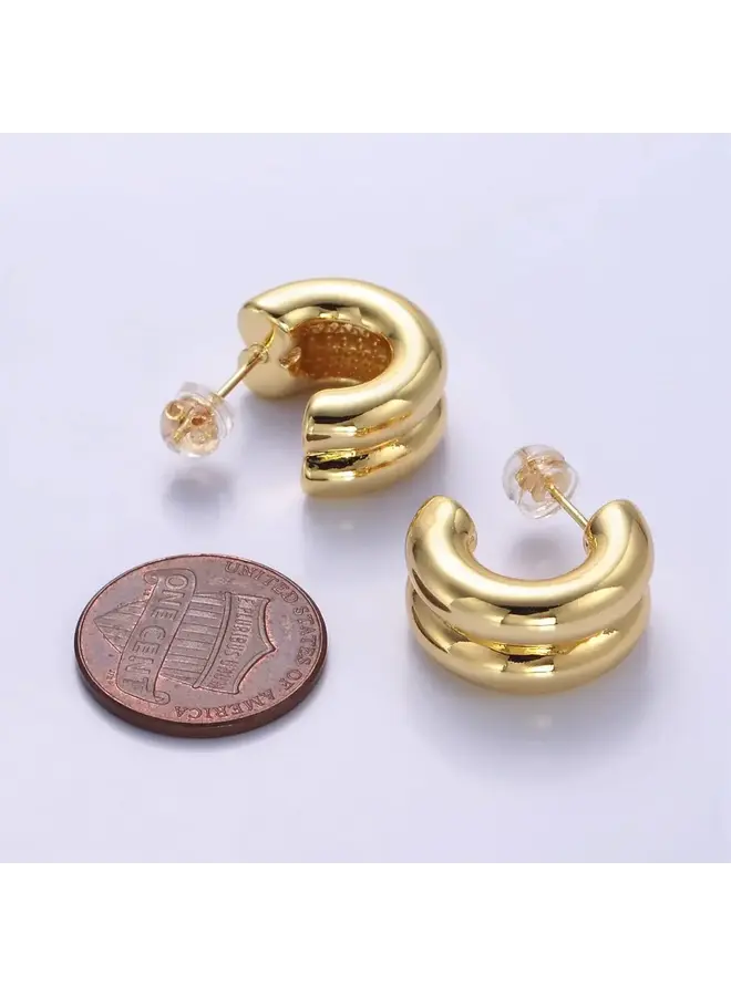 AVERY DOUBLE BAND HOOP EARRINGS