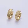 ALYSSA 24KGF HEXAGONAL HUGGIE HOOP EARRINGS