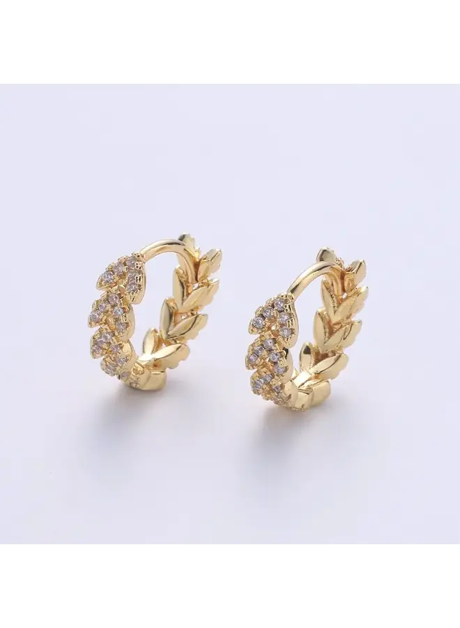 AMILIA 24KGF HUGGIE HOOP EARRINGS