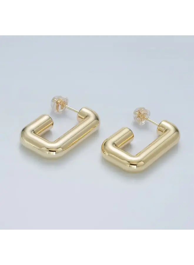 ARLETTE J-SHAPED 27MM HOOP EARRINGS