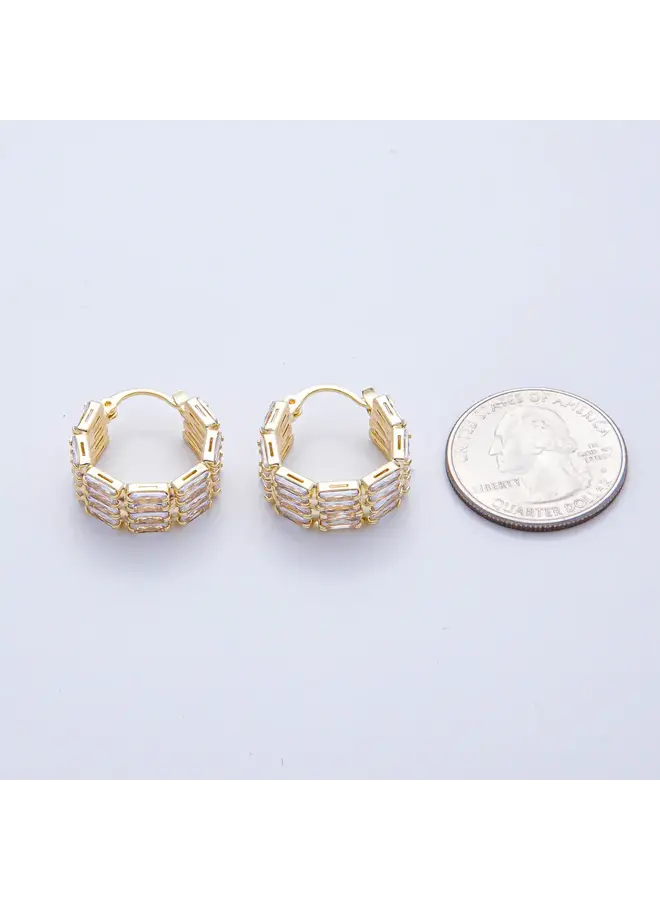 ELORA 24KGF HOOP EARRINGS-23MM