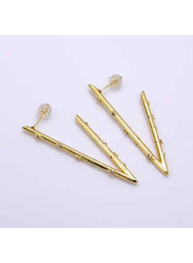 ADORA 24KGF TRIANGLE HOOP EARRINGS-50MM