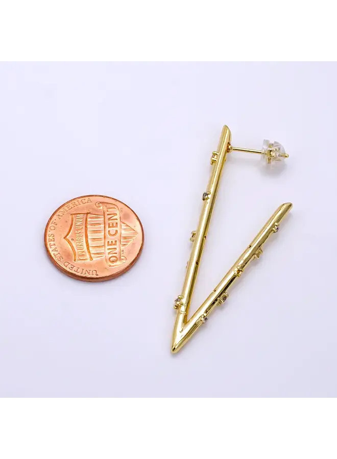 ADORA 24KGF TRIANGLE HOOP EARRINGS-50MM