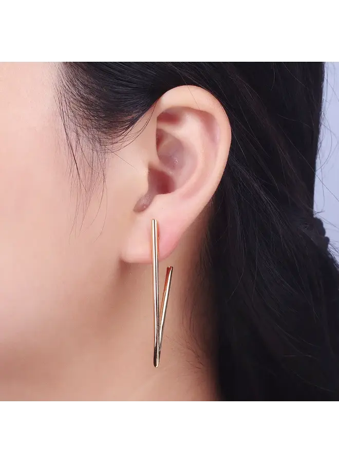 ARIANA 50MM TRIANGLE HOOP EARRINGS