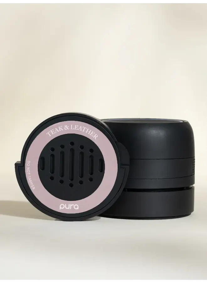 PURA CAR FRAGRANCE REFILL-TEAK & LEATHER