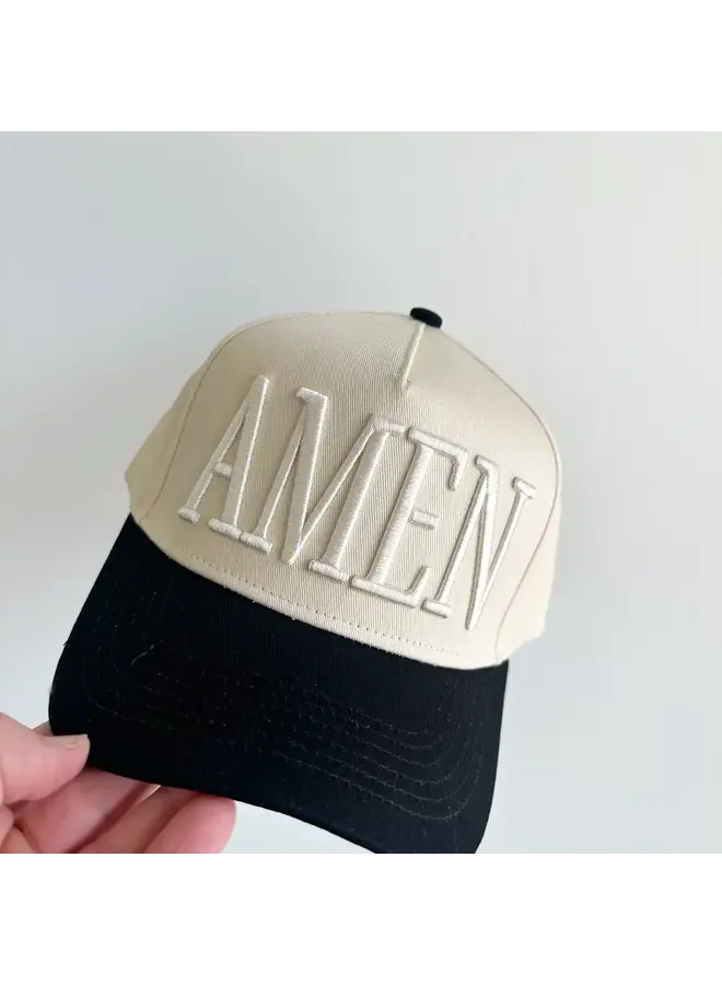AMEN KHAKI/BLACK VINTAGE TRUCKER HAT