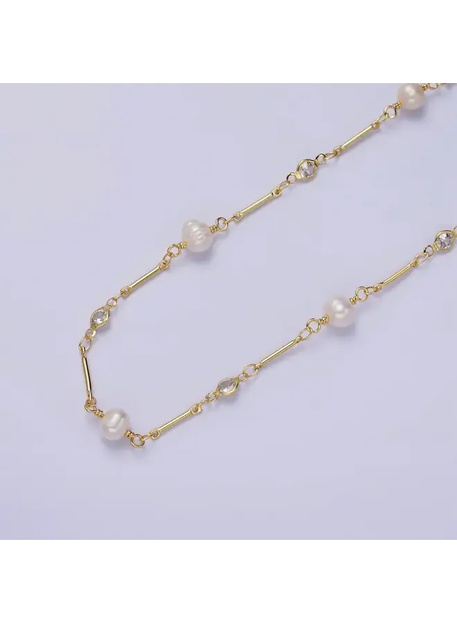 CATHY 24KGF LAYERING CHAIN-18"