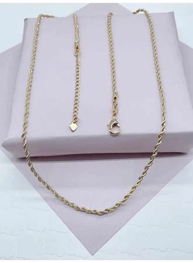 CHARLOTTE 24KGF LAYERING ROPE CHAIN-16"