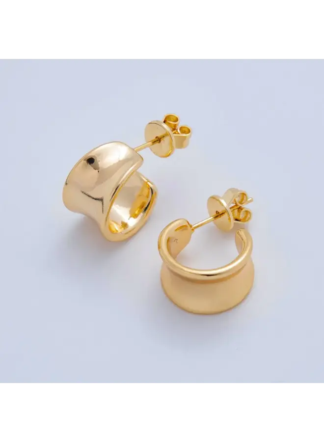 ADINA 24KGF HOOP EARRINGS