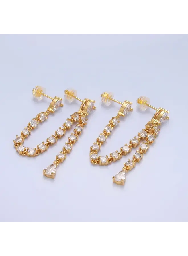 ATTINA 24KGF DOUBLE EARRINGS