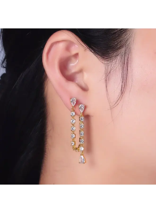 ATTINA 24KGF DOUBLE EARRINGS