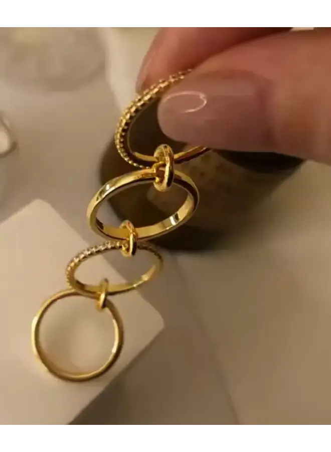REN ADJUSTABLE STACKING BANDS RING