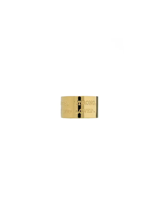 BRAVE & LOVED ADJUSTABLE RING