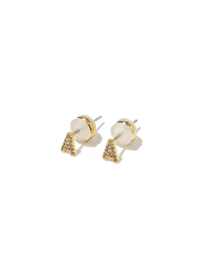 ADELINE DAINTY INITIAL EARRINGS