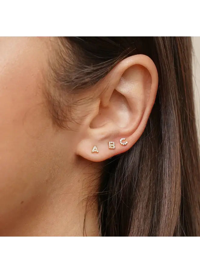 ADELINE DAINTY INITIAL EARRINGS