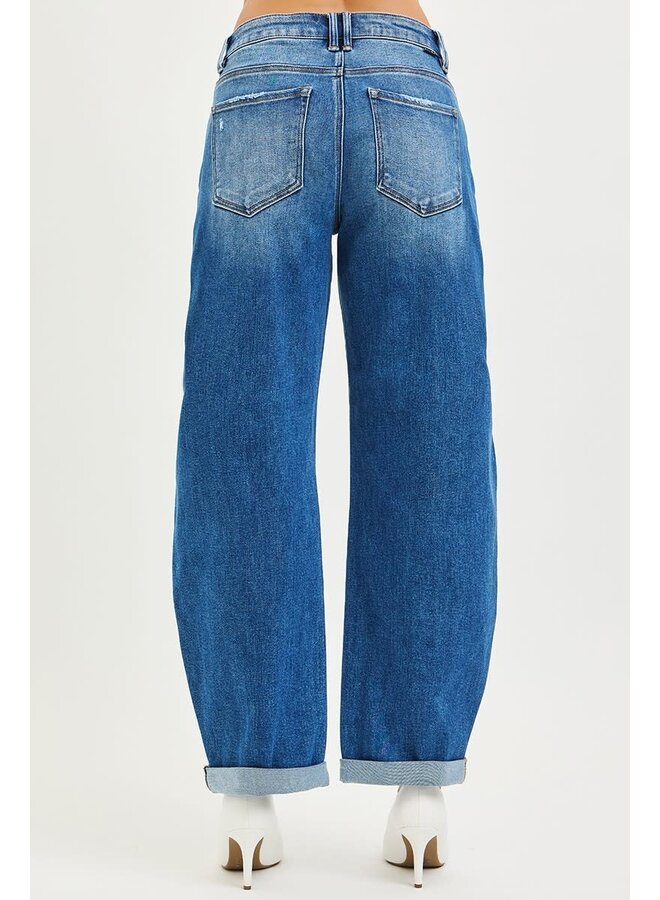 TRAVIS MID RISE BARREL JEANS