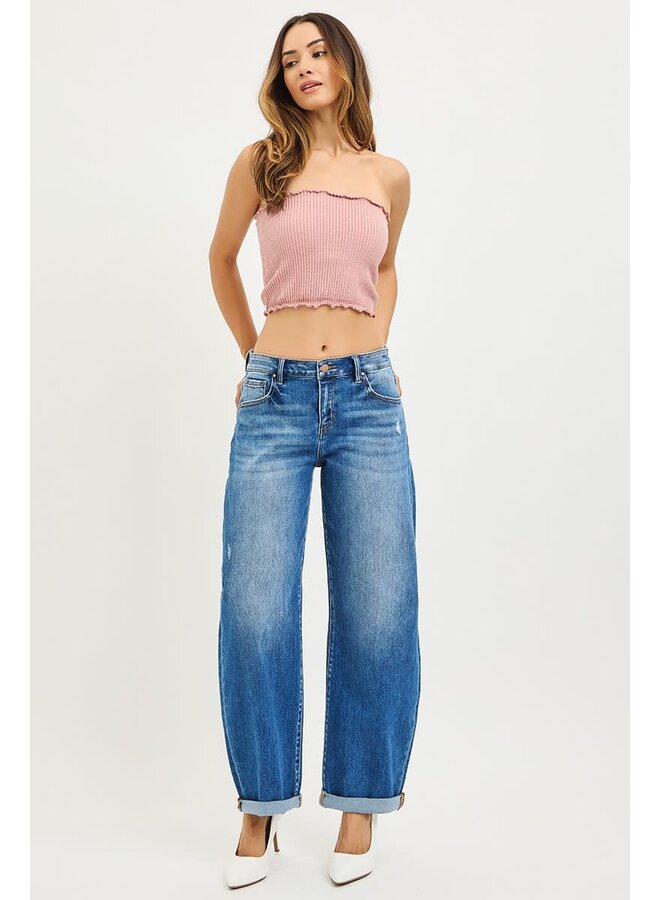 TRAVIS MID RISE BARREL JEANS