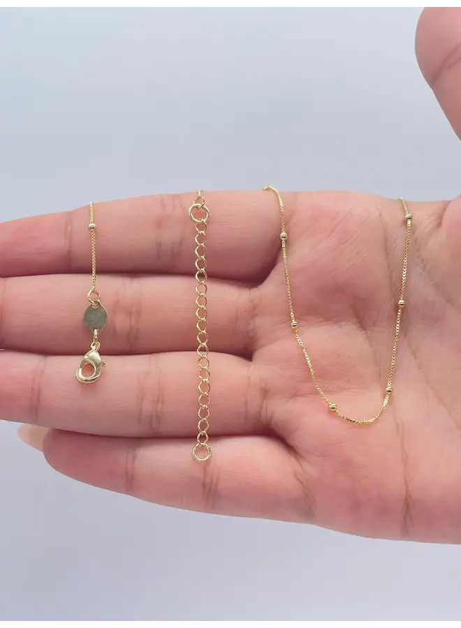 CLEO 24KGF LAYERING CHAIN- 16"