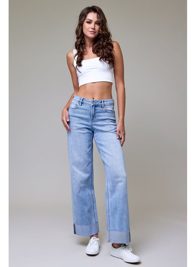 LOGAN MID RISE CUFFED DAD JEAN