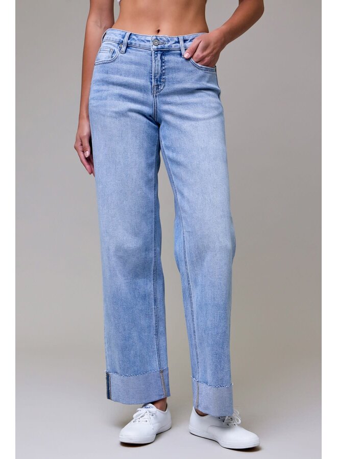 LOGAN MID RISE CUFFED DAD JEAN