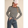SALT & PEPPER STRIPED TOP