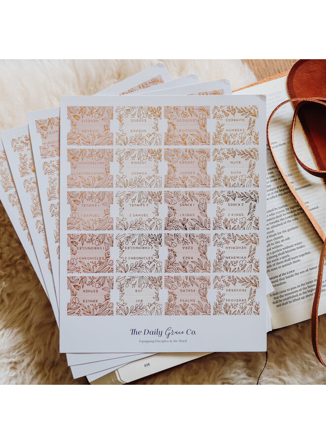 DUSTY PINK GOLD FOIL BIBLE TABS