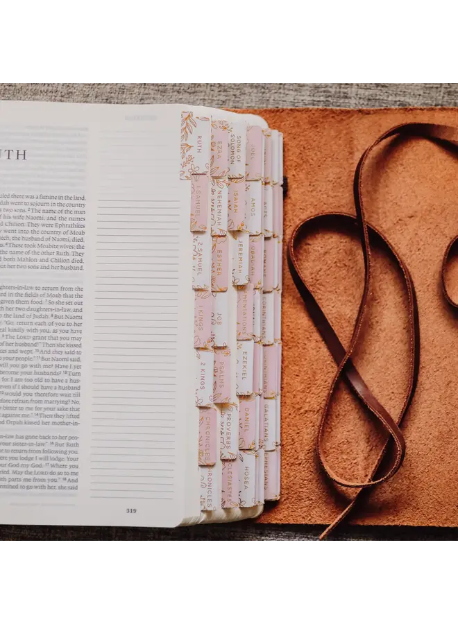 DUSTY PINK GOLD FOIL BIBLE TABS